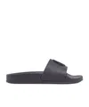 Moncler Petit Basile Rubber Slippers In Black
