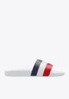 Moncler Logo Slides In White
