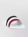 Moncler Basile Embossed Sliders In White