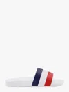 Moncler Basile Embossed Sliders In White