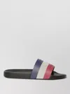 Moncler Basile Rubber Slides Logo Strap In Multi