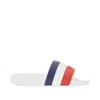 Moncler Basile Embossed Sliders In White