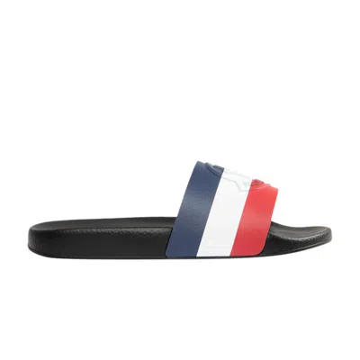 Pre-owned Moncler Basile Slide 'charcoal Red White Blue' | Black | Men's Size 43