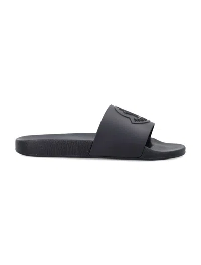 Moncler Basile Slides Shoes In Black