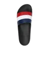Moncler Basile Rubber Sandals With Front Logo Patch In Black