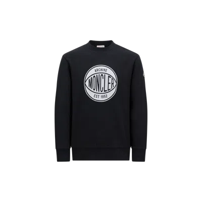 Moncler Basketball Logo Cotton Sweatshirt Beige
