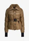 Moncler Bataillouse Ski Down Jacket In Brown