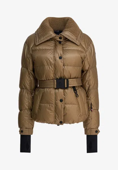Moncler Bataillouse Ski Down Jacket In Brown