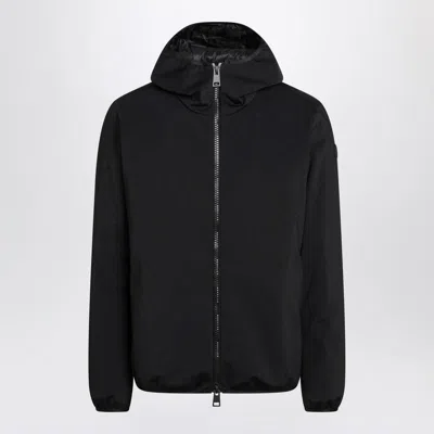 Moncler Batisse Short Padded Jacket With Hood In In Black