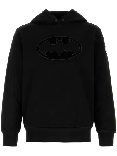 Moncler Batman Logo Hoodie In Black