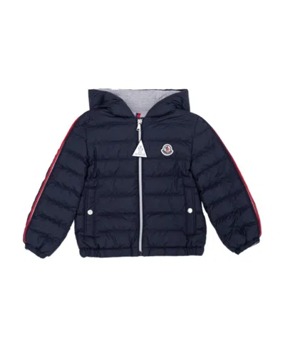 Moncler Baty Side-stripe Padded Jacket In Blue