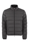 Moncler Quilted Tech Fabric Jacket With Elastic Cuffs In Anthracite