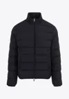 Moncler Black Baudinet Short Jacket In Blue