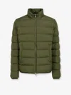 Moncler Men Baudinet Down Jacket With Logo Patch In Green