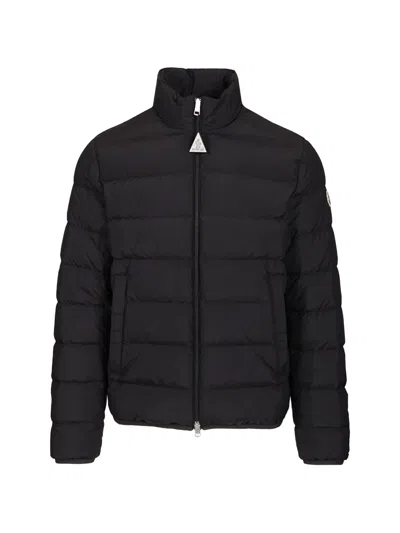 MONCLER LOGO-PATCH HOODED DOWN JACKET