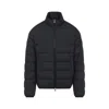 Moncler Quilted Tech Fabric Jacket With Elastic Cuffs In Black