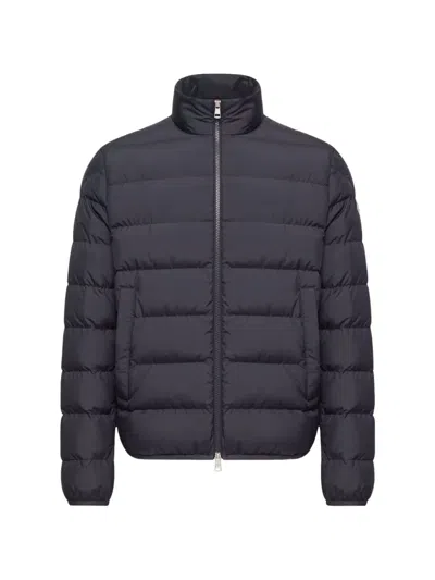 Moncler Baudinet Short Down Puffer Jacket In Gray