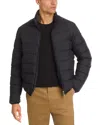 Moncler Quilted Tech Fabric Jacket With Elastic Cuffs In Black