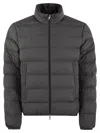 Moncler Quilted Tech Fabric Jacket With Elastic Cuffs