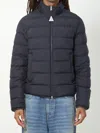 Moncler Short Down Jacket Baudinet In Blue