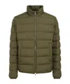 Moncler Men Baudinet Down Jacket With Logo Patch In Green