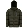 Moncler Maya Hooded Short Down Jacket In Green