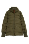 Moncler Green Baux Short Down Jacket In Green