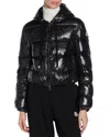 Moncler Bayard Hooded Cropped Down Jacket Black