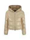 Moncler Quilted Hooded Down Jacket In 268