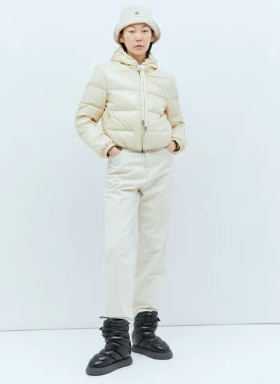 Moncler Bayard Short Down Jacket In Cream