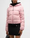 Moncler Bayard Short Puffer Jacket In Medium Pink