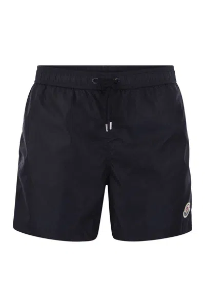 Moncler Beach Boxers In Night Blue