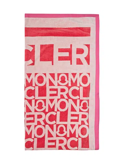 MONCLER MONCLER BEACH TOWEL WITH LOGO