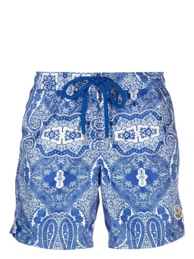 Moncler Beachwear In Blue