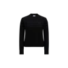 Moncler Beaded Logo Cashmere Wool Sweater In Black