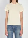 Moncler Beaded Logo Cotton T-shirt White In Black