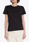 Moncler Beaded Logo T-shirt In Black