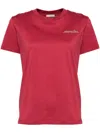 Moncler Beaded Logo T-shirt In Red