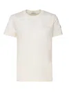 Moncler Logo-embroidered Cotton T-shirt In White