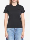 Moncler Round Neck Short Sleeve T-shirt In Black
