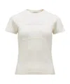 Moncler Logo-embroidered Cotton T-shirt In White