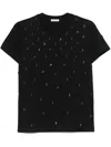 Moncler T-shirt En Coton À Perles In Black