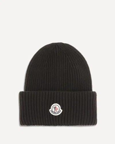 Moncler Beanie Hat In Black