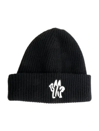 Pre-owned Moncler Beanie Hat In Black