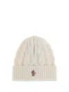 Moncler Grenoble Braided Wool Beanie In Neutral