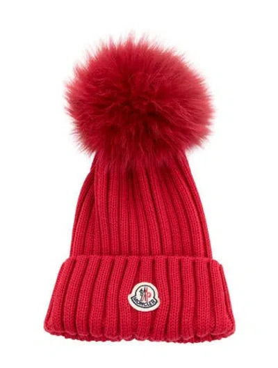 Pre-owned Moncler Beanie Hat In Red