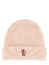 Moncler Grenoble Women Beanie Hat With Logo In Pink