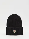 Moncler Women Beanie In Virgin Wool In Black