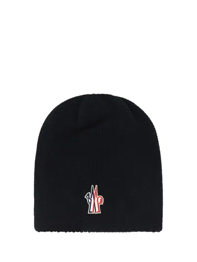 Moncler Beanie Tricot Hat In Black