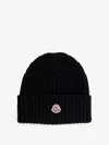 Moncler Women Beanie Wool And Cashmere Hat In Black